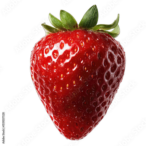 Close-up of a vibrant red strawberry