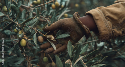 Hand olive love.Olive groves and traditional harvesting in Mediterranean fields. Capturing the essence of rural life, agriculture, and authentic food production with a sustainable and cultural identit