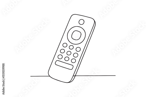 Smart Remote continuous one line drawing minimalism design