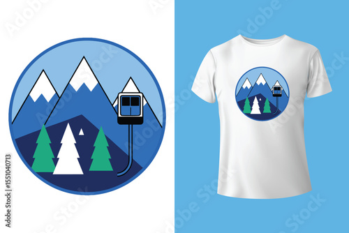 Skateboarding and Skating Meet Ski and Snowboard t shirt design in an Epic Winter Adventure