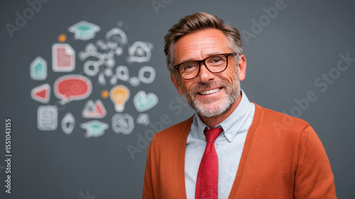 Engaging business presentation by professional male speaker modern office digital communication content casual environment close-up view inspiring ideas for success