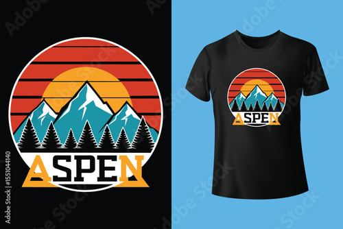 Ski winter sport vintage typography t shirt design with glasses and skier silhouette	
