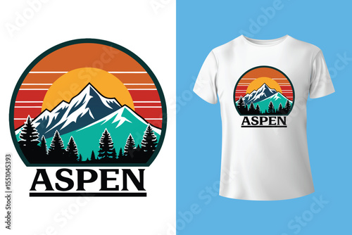 Ski winter sport vintage typography t shirt design with glasses and skier silhouette	
