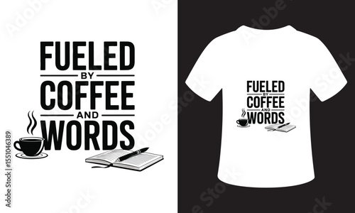 Creative Writer & Book Lover T-Shirt Design Collection - Coffee, Words, and Storytelling Themes