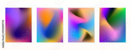 SET SOFT GRADIENT MESH LIQUID COLOR. POSTER BACKGORUND DESIGN VECTOR TEMPLATE GOOD FOR POSTER, WALLPAPER, COVER, FRAME, FLYER, SOCIAL MEDIA, GREETING CARD
