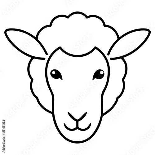 vector illustration of a sheep