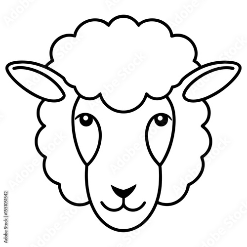 vector illustration of sheep