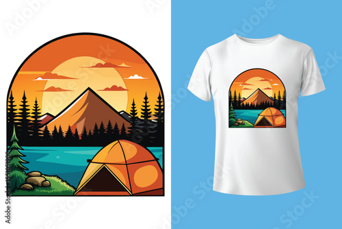 Camping T Shirt design Camping t shirt design free Adventure t shirt design free Template	