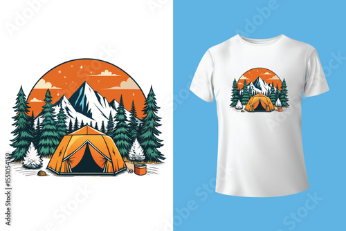 Camping T Shirt design Camping t shirt design free Adventure t shirt design free Template	