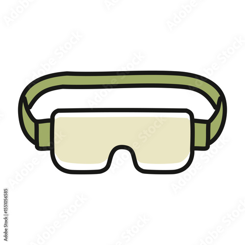 Sleek Night Vision Optics in Flat Vector Format for Dark Night Missions

