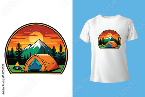 Camping T Shirt design Camping t shirt design free Adventure t shirt design free Template	