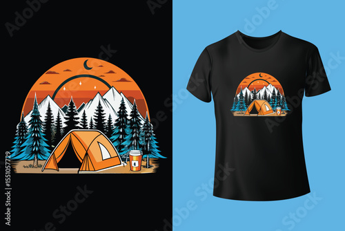 Camping T Shirt design Camping t shirt design free Adventure t shirt design free Template	