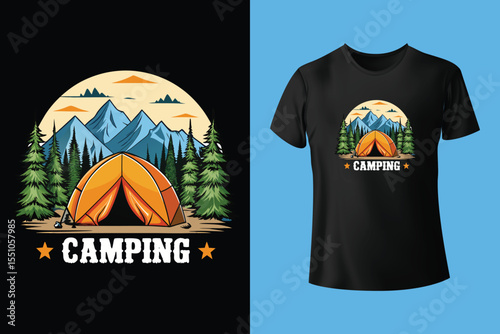 Camping T Shirt design Camping t shirt design free Adventure t shirt design free Template	