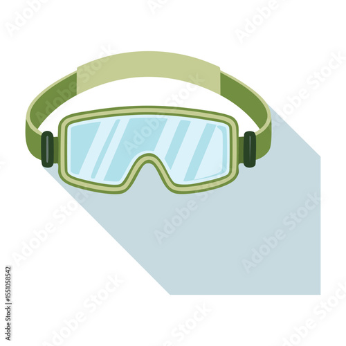 Futuristic Night Vision Equipment Illustration in Flat Vector for Warfare and Security

