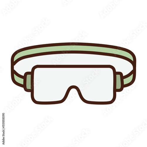 Modern Night Vision Goggles Icon in Vector Style for Tactical Military Use

