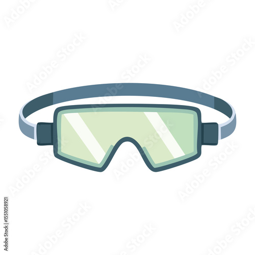 Flat Vector Night Vision Goggles Icon for Military Optics and Dark Combat Operations

