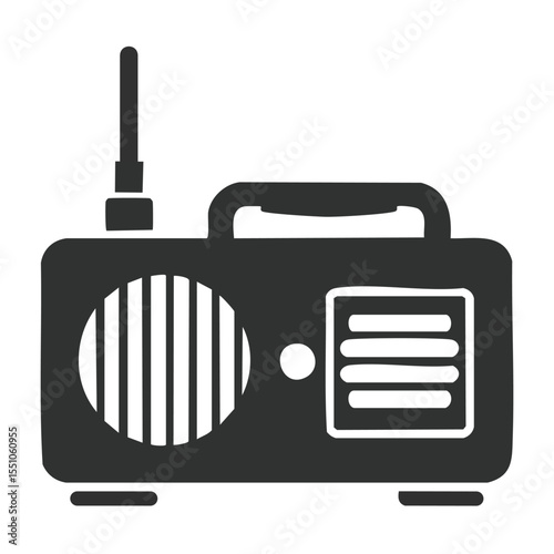 Vector Illustration of Military Radio for Communication in Field Operations

