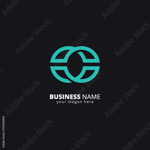 Alphabet CC Letter Combination Logo, Stylish Corporate Symbol.