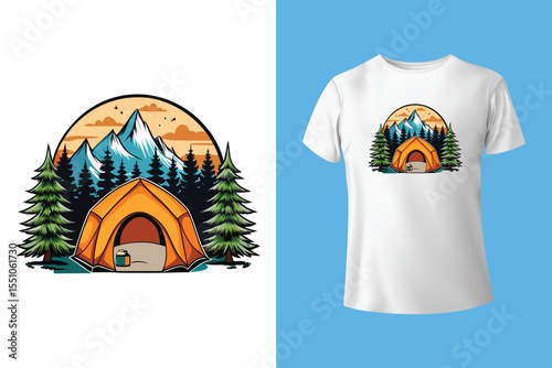 Camping T Shirt design Camping t shirt design free Adventure t shirt design free Template	