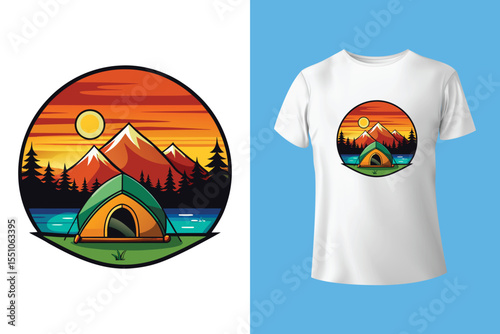 Camping T Shirt design Camping t shirt design free Adventure t shirt design free Template	