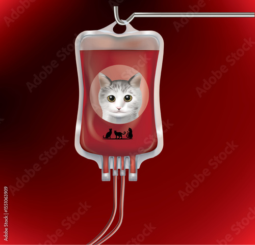 Cat blood bags for medical treatment