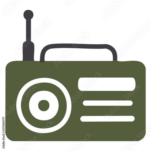 High-Quality Vector of Military Radio for Tactical and Field Communication

