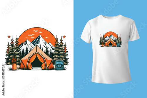 Camping T Shirt design Camping t shirt design free Adventure t shirt design free Template	