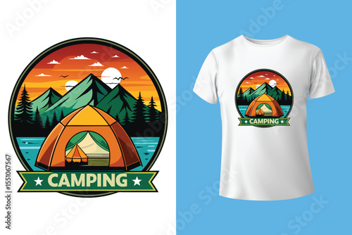 Camping T Shirt design Camping t shirt design free Adventure t shirt design free Template	