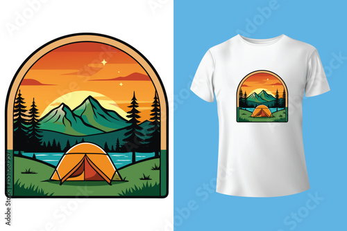 Camping T Shirt design Camping t shirt design free Adventure t shirt design free Template	