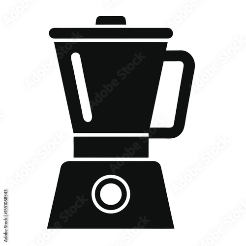 blender vector silhouette illustration, blender vector silhouette vector illustration, kitchen blender icon, blender mixer logo, A Blender vector silhouette on a white background, illustration.