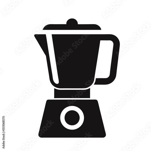 Blender silhouette icon vector with white background.