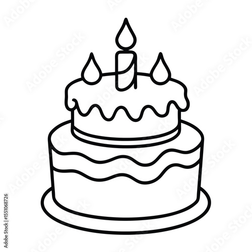 birthday cake vector illustration
