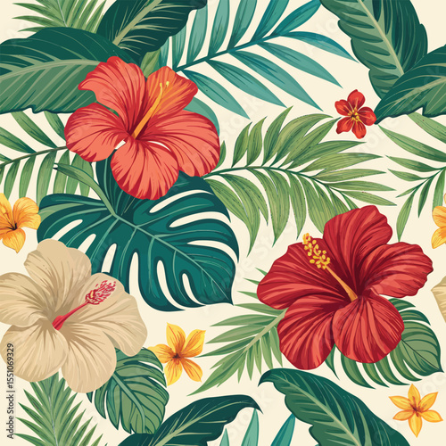 seamless background with flowers
