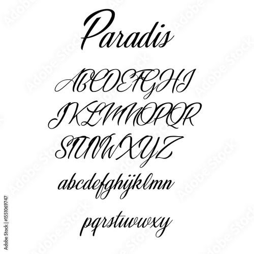 Font alphabet, vector, letters, numbers, punctuation marks,