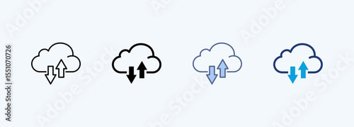 Cloud Storage Multiple Style Icon