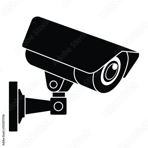 Discreet Mini Camera Silhouette, Vector, Illustration, Outline, icon, Logo, White Background.