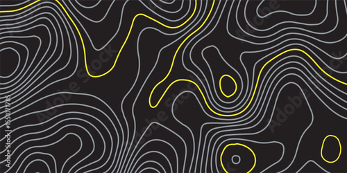 Luxury gold and grey abstract line art background vector. Mountain topographic terrain map background with gold lines texture. Design illustration for wall art, fabric, packaging, banner, wallpaper.