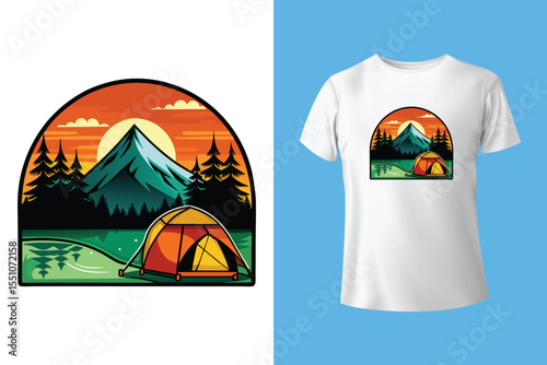 Camping T Shirt design Camping t shirt design free Adventure t shirt design free Template	