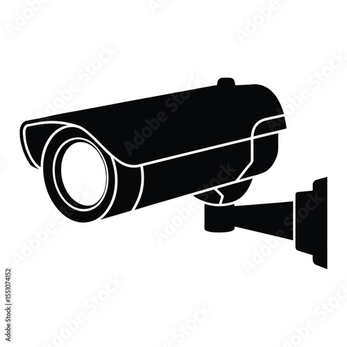 Thermal Imaging Camera Silhouette, Vector, Illustration, Outline, icon, Logo, White Background.