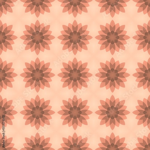 Geometric Floral Seamless Tile Pattern