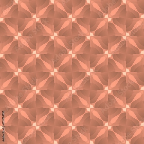 Seamless abstract pattern on a brown background. Design suitable for wallpaper, packaging paper, textiles, and tiles.
