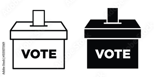 Election Vote Box Icon. Vote Ballot Box Icon, Vector Illustration