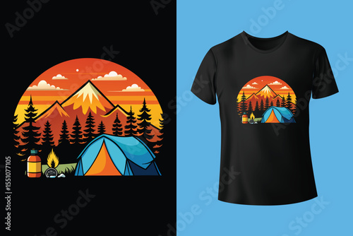 Camping T Shirt design Camping t shirt design free Adventure t shirt design free Template	