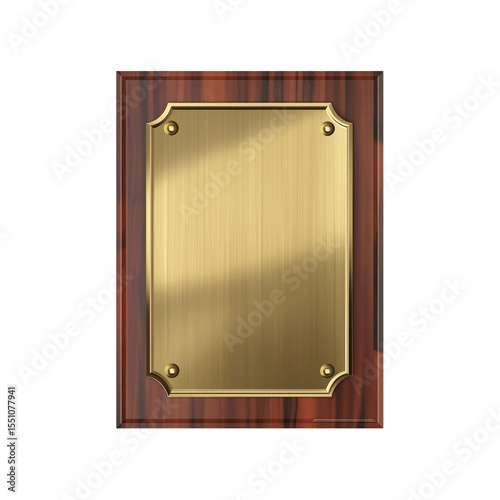 wooden signboard isolated on white background