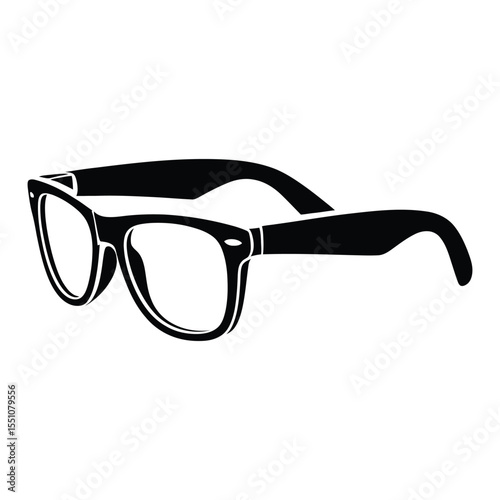 Wayfarer Silhouette, Vector, Illustration, Outline, icon, Logo, White Background.