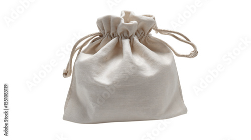 A ergonomic fabric jewelry pouch, white background --ar 16:9 photo