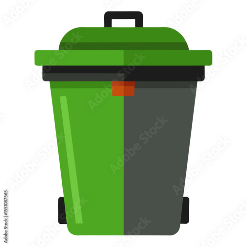 Compost bin on white background