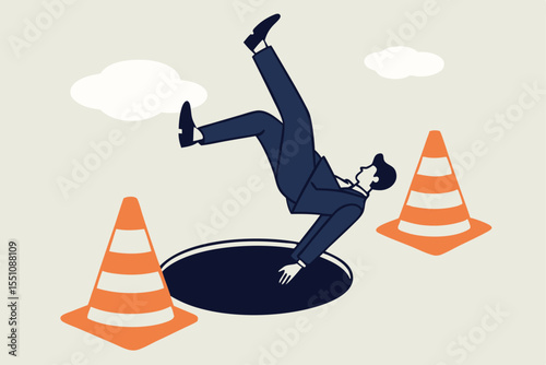 Professional business graphic design element with geometric shapes and corporate color palette