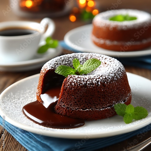 Chocolate Lava Cake with Mint (1)