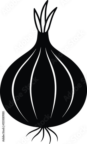 vector illustration of a onion
